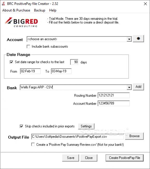 PositivePay file Creator download